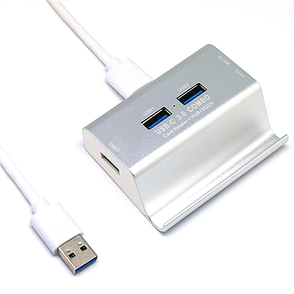 

5Gbps Lightweight Mini Portable USB 3.0 Card Reader High Speed 3 Ports Multi USB Combo