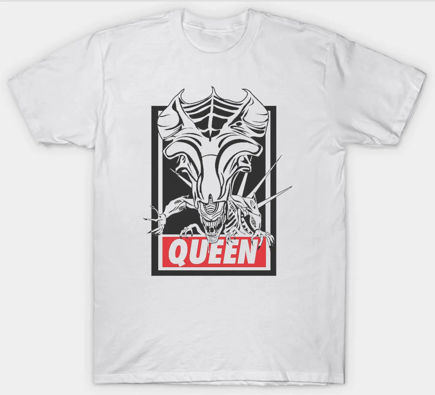 Футболка ALIEN QUEEN Мужская с круглым вырезом топ культовым фильмом научной