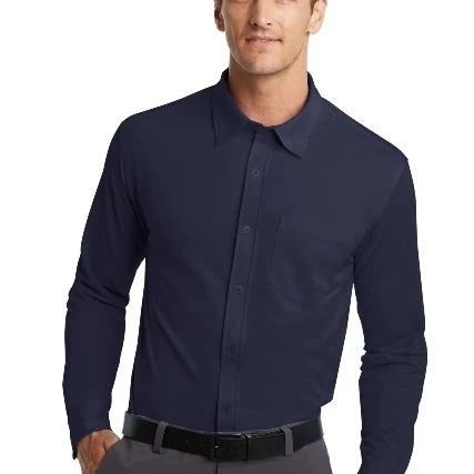Port Authority K570 Dimension Knit Dress Shirt Dark Navy - Small (1)