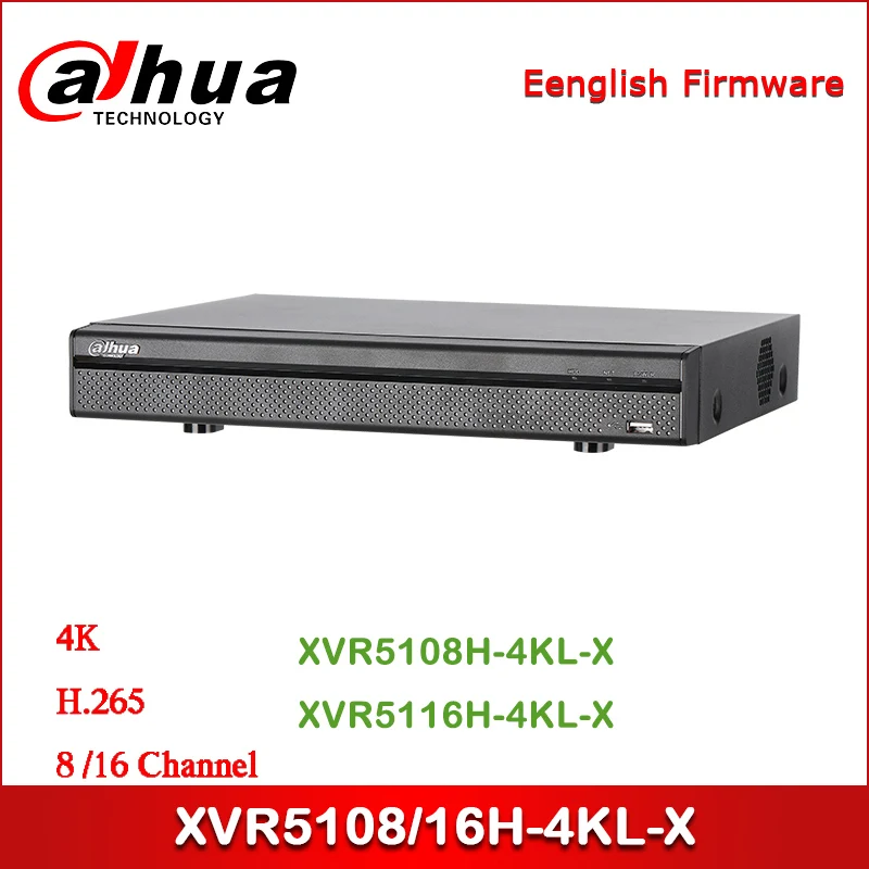 Dahua XVR5108H-4KL-X XVR5116H-4KL-X 8/16 канальный Penta-brid 4K мини 1U Цифровой видеорегистратор поддерживает HDCVI/AHD/TVI/CVBS/IP