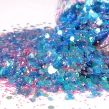 Синий и розовый блеск миксы для ногтей украшения, смолы creft, и DIY decora G381