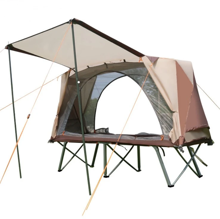 屋外地上テント,折りたたみ式ベッドテント,単層,防湿,防雨,釣り 