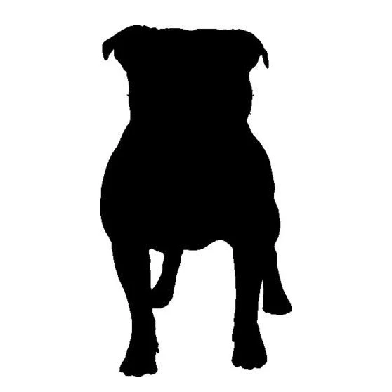 

Staffordshire Bull Terrier Silhouette Car Decal Sticker Car Sticker Body Decals