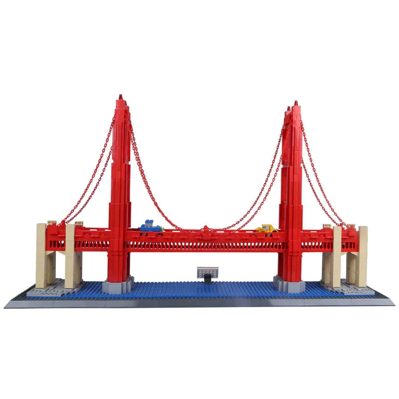 8023 6210 знаменитая Строительная серия Golden Gate Bridge 1977 шт. строительные блоки кирпичи