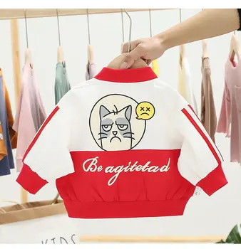 

Men and women baby coat spring cartoon jacket cotton jacket baseball uniform girls children's clothing spring