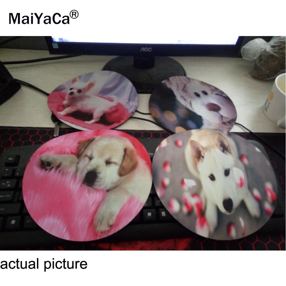 MaiYaCa Doggy On обоев круглый 200*200*2 мм коврик для мыши Коврик компьютера ноутбука