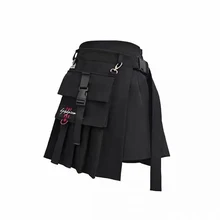 Горячая Распродажа, Женская Сексуальная мини-юбка трапециевидной формы, клетчатая уличная стильная женская мини-плиссированная юбка с боковыми карманами