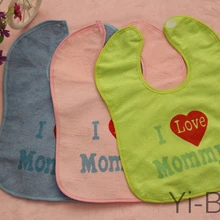 YB0024 I love mommy Burp тряпки слюнявчик для младенца полотенца Детский нагрудник водонепроницаемый нагрудник 12 шт./компл