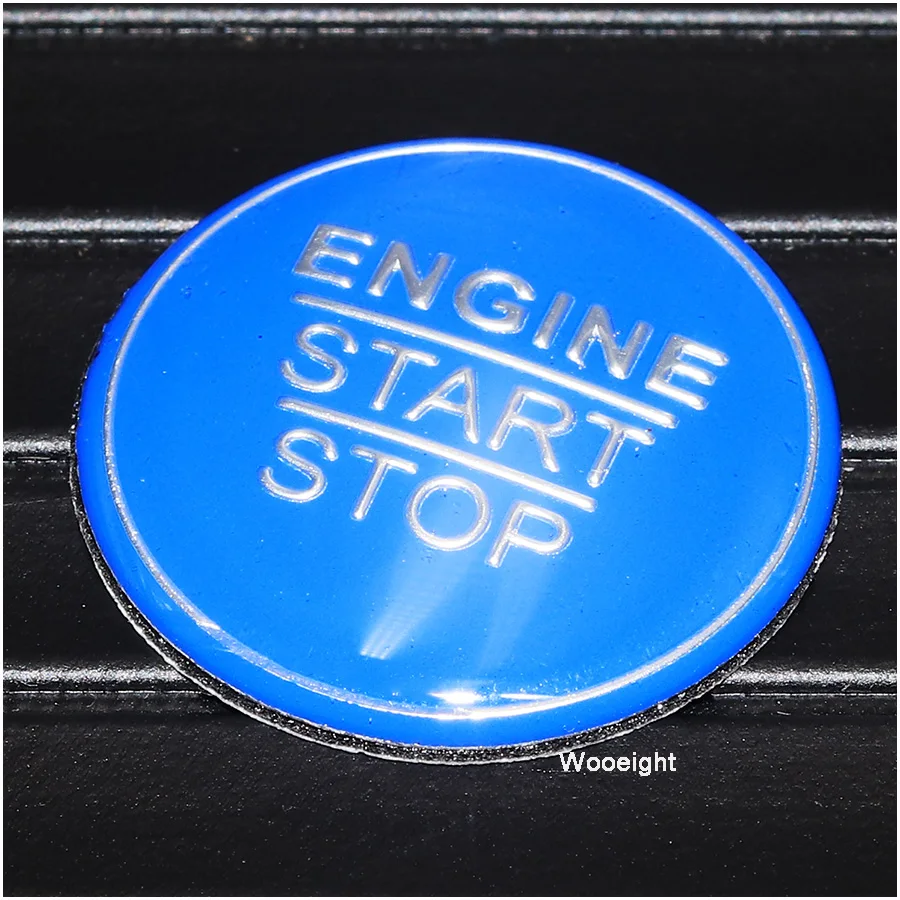 Wooeight Car Engine One Button Start Stop Ignition Switch Replace Cover Cap Decoration For Toyota Camry 2018 Red  Black  Blue (5)