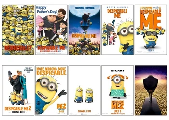 

10 pcs/lot DESPICABLE ME Minions Series Movie Poster Souvenir Card Sticker DIY Decoration Planner Stickers Pack Bomb 1048