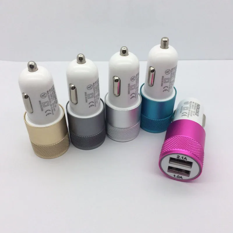 Автомобильный Usb Зарядное устройство для Sweatproof работает металлического двигателя автомобиля зарядка с двойным usb зарядка 2a автомобильное Зарядное устройство для Iphone