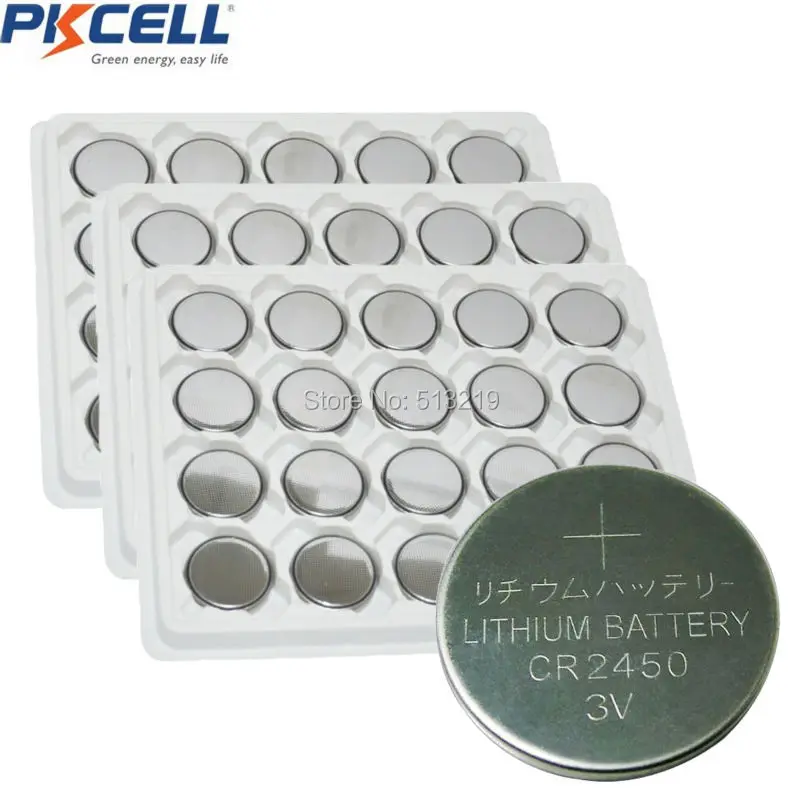 

60 X CR2450 2450 DL2450 3V Lithium Button Coin Battery For Watches,clocks,hearing aids Batteries