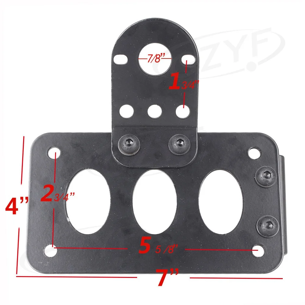   Motorcycle Side Mount Tail Light License Plate Bracket For Harley Bobber Chopper