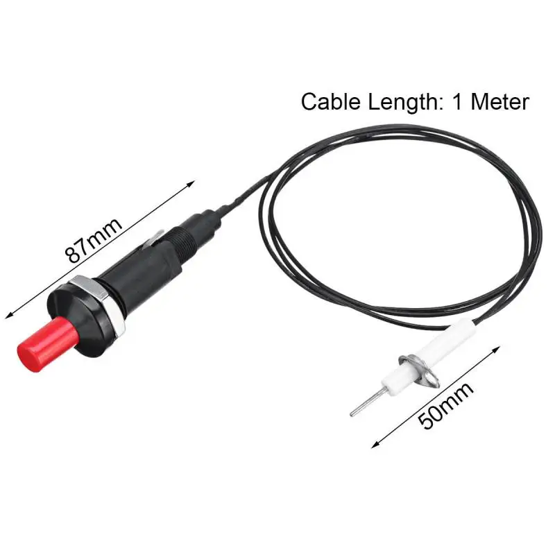 Новое поступление пьезоискровой воспламенитель для газового гриля, духовки, Кнопочная кнопка, домашняя кухня с кабелем, барбекю