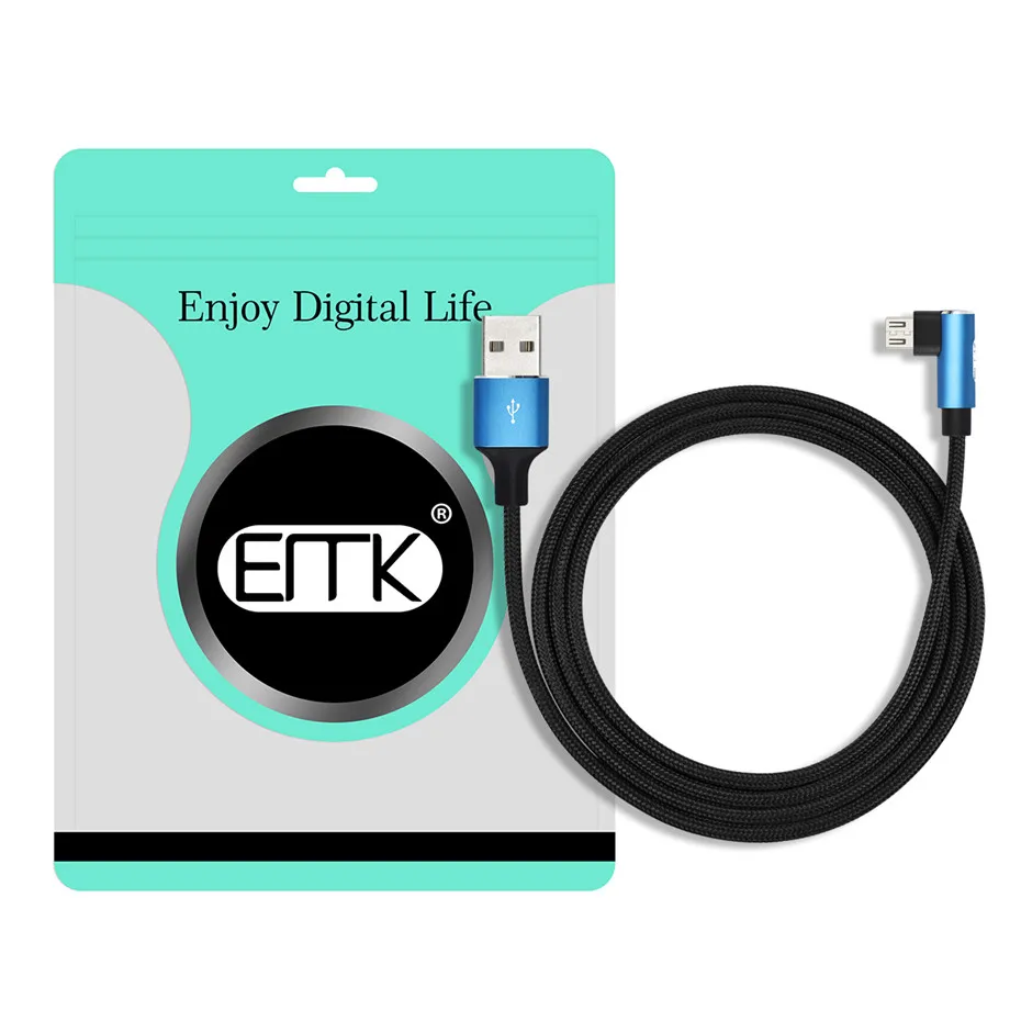 EMK Micro USB кабель 2A Быстрая зарядка USB синхронизация данных мобильный телефон Android адаптер кабель зарядного устройства для samsung sony htc LG кабель 30 см