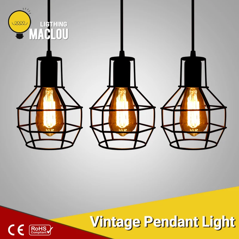 

Pendant Light Vintage Nordic Industrial Lamp Hanging Light Fixture Lampshade Dinning Room Restaurant Loft Decor Indoor Lighting