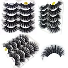 5 пар 3D норковые ресницы накладные ресницы натуральный макияж ресницы для наращивания длинные крестообразные Мягкие Накладные ресницы крылатые Искусственные ресницы