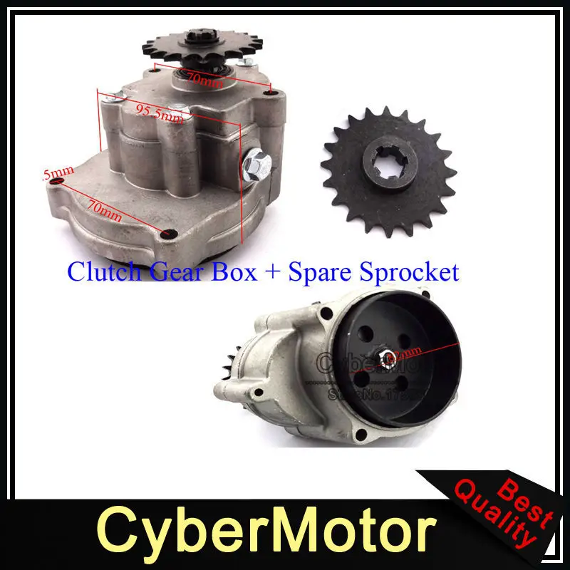 

T8F 20 Tooth Sprocket Gear Box For 2 Stroke 33cc 43cc 49cc Engine Parts Ty Rod II Go Kart Mini Bike Go Ped Scooter Xtreme