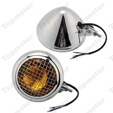 Хром Янтарный Мотоциклов Частей Гриль Ретро Старинные Лампы Кафе Racer Bobber Chopper Пользовательские SX650