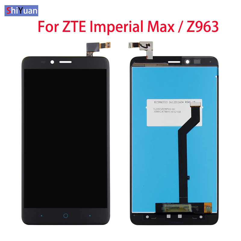 

LCD For ZTE Imperial Max Z963 Z963VL Z963U LCD Screen Display Digitizer Screen Touch Panel Sensor Assembly with Frame 6.0 inch