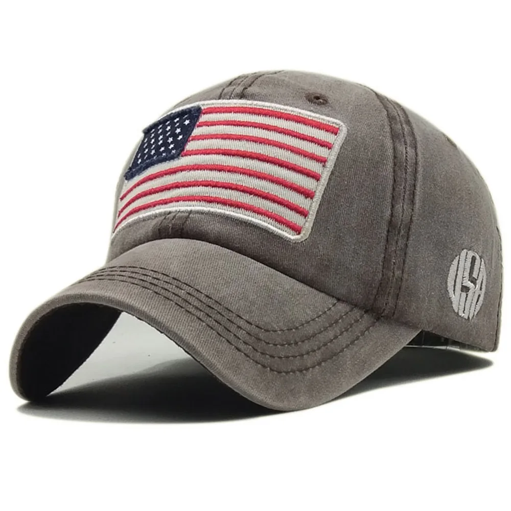 FS мужские шапки и кепки s американский флаг гангста на заказ для мужчин и женщин Casquette Бейсбол Homme Желтый Хлопок Открытый полный кепки - Цвет: Brown Baseball Cap