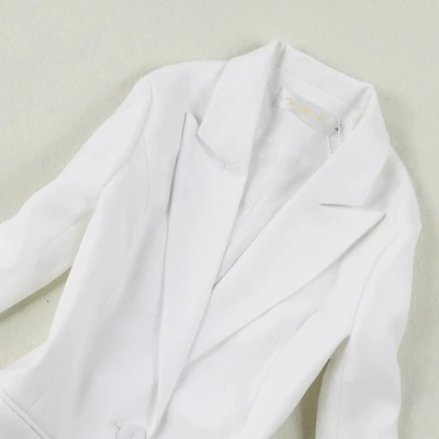 Белый женский костюм наборы Блейзер и широкие брюки рабочие брюки костюмы 2 шт наборы офисные женские костюмы Женская одежда Осень новинка
