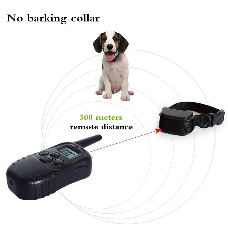300 Meter Pet Dog Training Collar Remote Control Electronic Shock LCD Display Dog Control Training Collar Device for 1 Dogs 998D