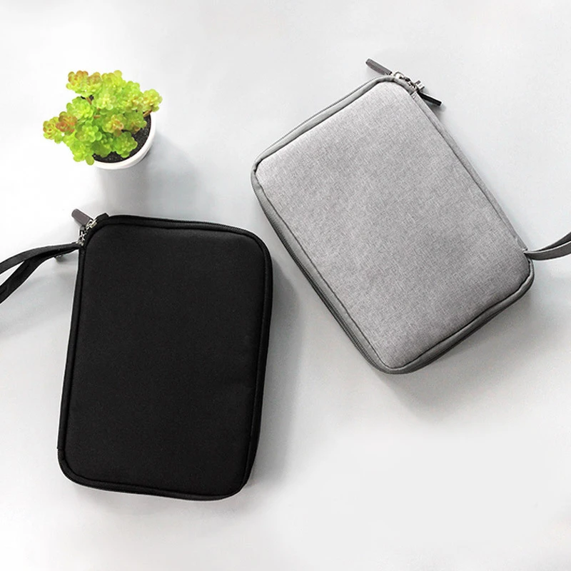 

Double layer Oxford Fabric Fashion Digital Packet Data Line Earplugs Charge Treasure Mobile Power Storage Bag Travel Accessories