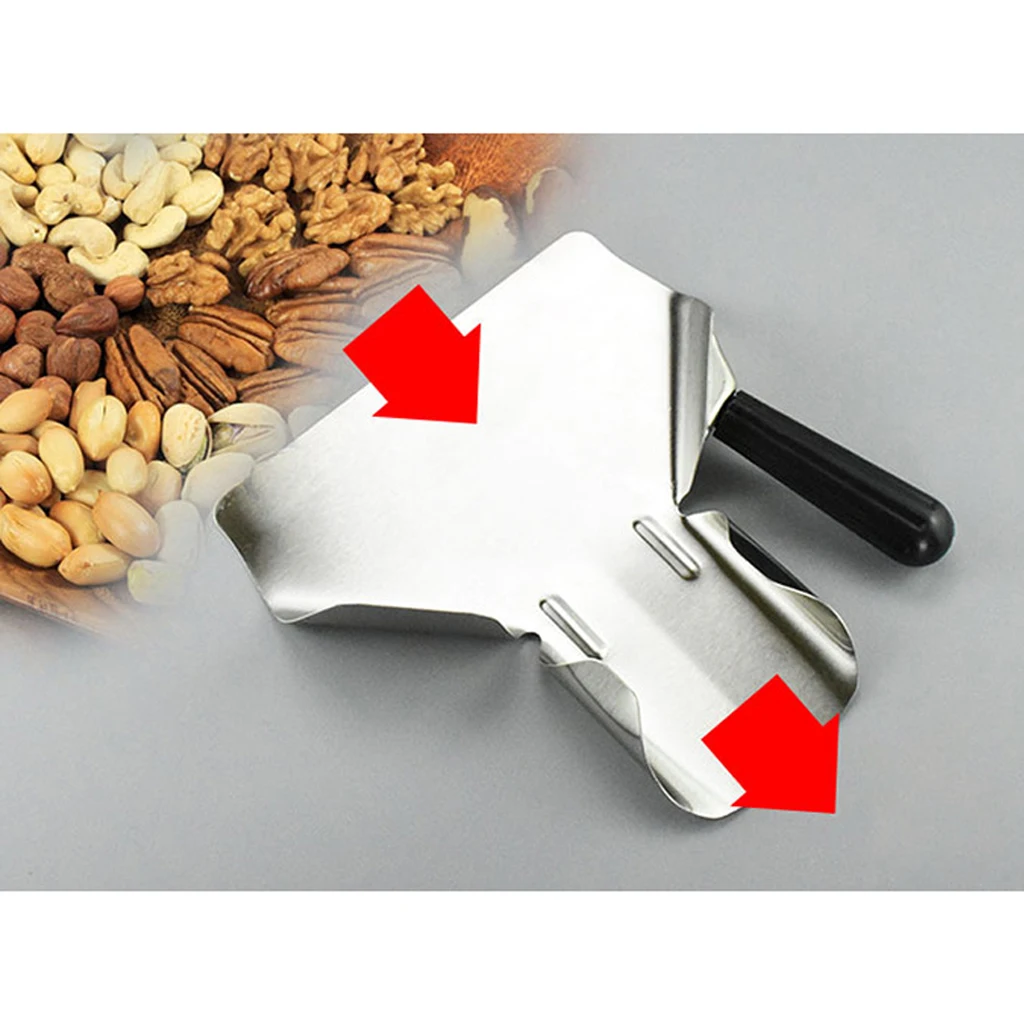 Stainless Steel Chip Scoop Food French Fries Popcorn Shovel Fry Scoop Bagger Single / Double Handle