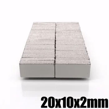 

5/10/20/50Pcs 20x10x2 Neodymium Magnet 20mm x 10mm x 2 N35 NdFeB Block Super Powerful Strong Permanent Magnet