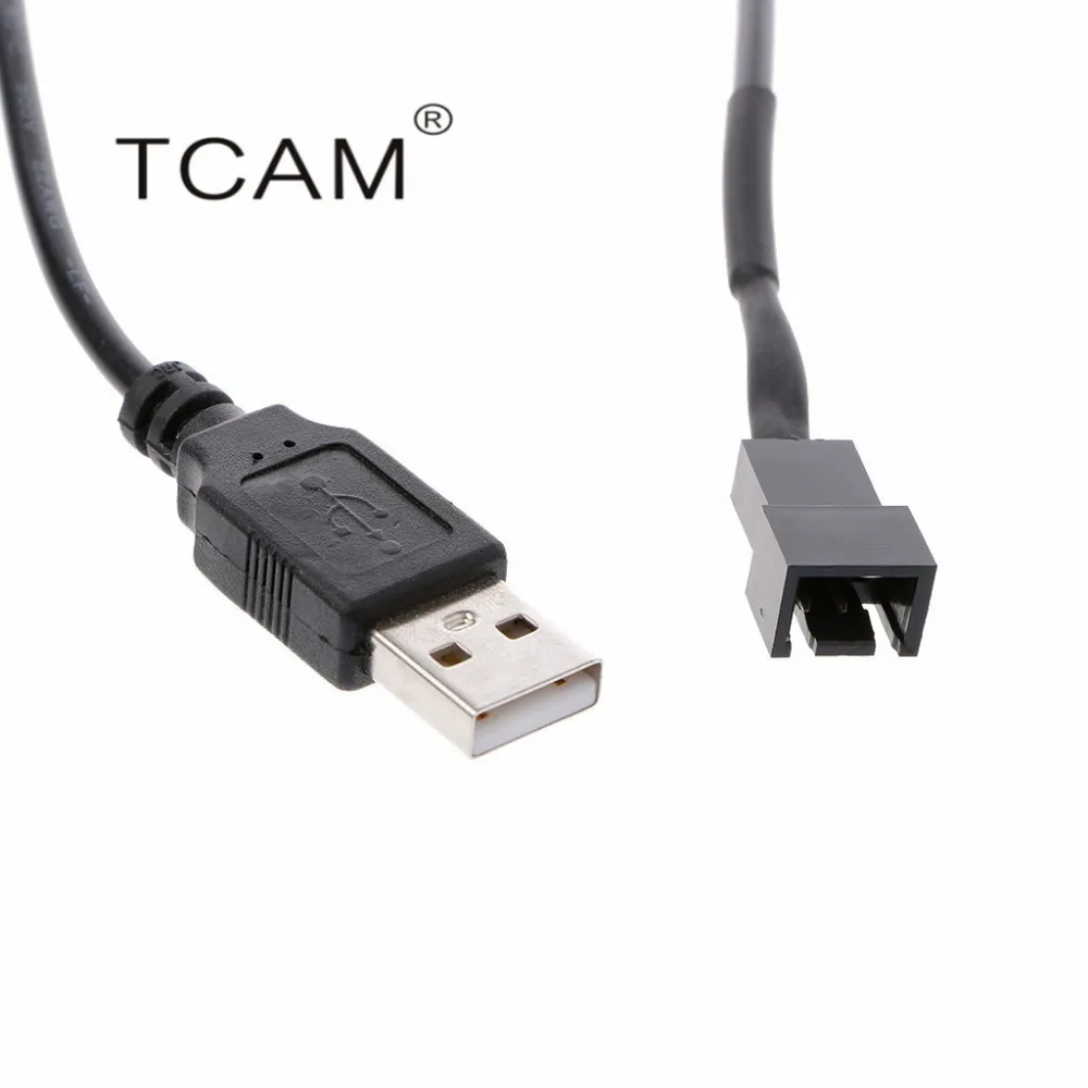 Кабель адаптер с разъемом USB 2 0 A папа на 3 Pin для компьютера ПК вентилятора 5