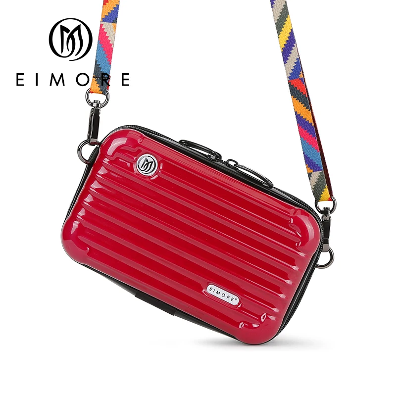 

EIMORE 2018 New Designer Women Messenger Bag Trunk Shape Ladies Small Shoulder bag Plastic Organizer Mini Crossbody Bag Female