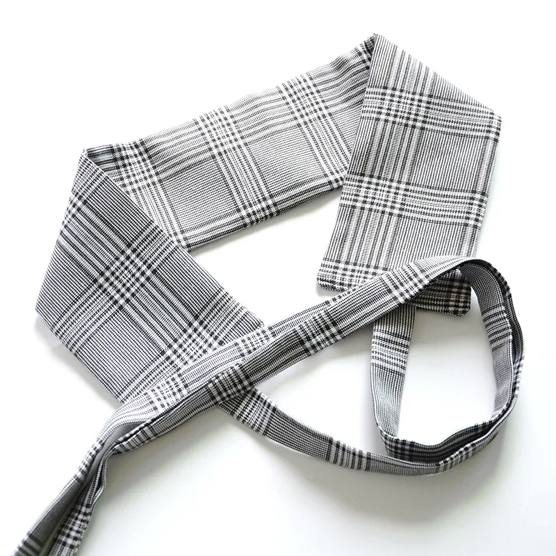 CHENS-SISTER-Fashion-All-match-Plaid-Wide-Belt-Women-s-Wide-Waist-Lace-Up-Bandage (1)