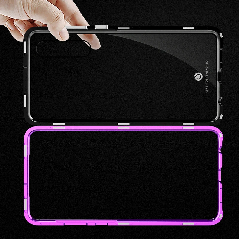 Luxury Aluminum Metal Magnetic Case For coque Huawei P30 Pro Phone Armor Magnet With Back Glass Cover Huawei P20Pro Case P 20