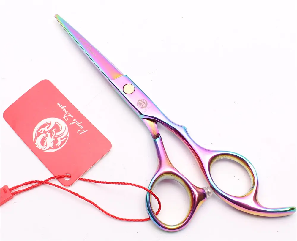 Z1005 5,5 ''фиолетовый дракон Япония сталь ученик Инструменты для укладки человеческих волос ножницы парикмахерские ножницы для резки филировочные ножницы - Цвет: Z1005 Cai C 55N