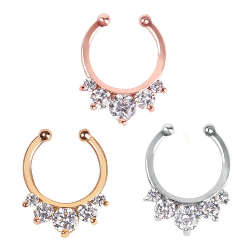 2018 High quality Zircon Nose Ring puncture for women False nose ring