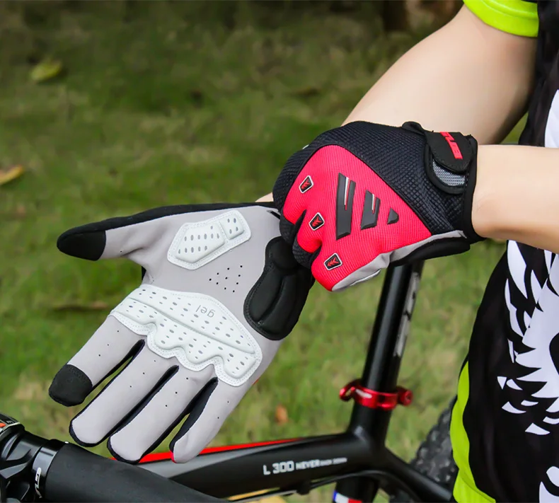 GUB 029 сенсорный экран велосипедные перчатки полный палец Guantes дышащие противоударные мужские и женские для полного складывания