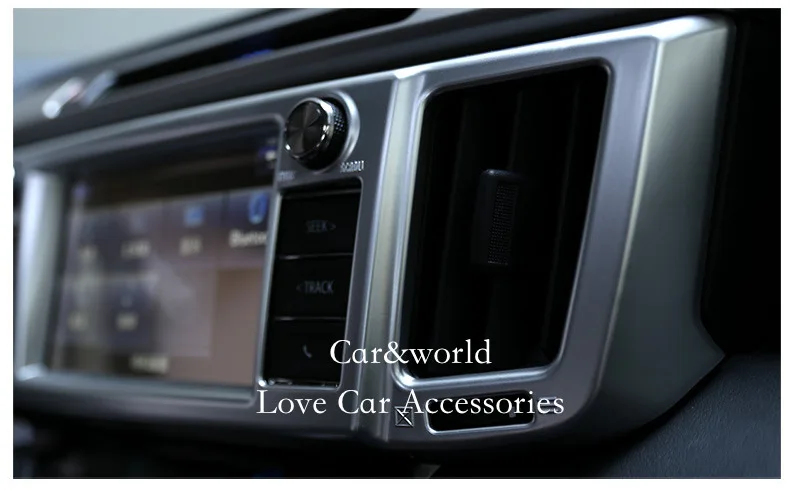 Для Toyota RAV4 Центр панель управления Консоль навигационная рамка Крышка отделка украшения ABS хром автомобильный аксессуар наклейка