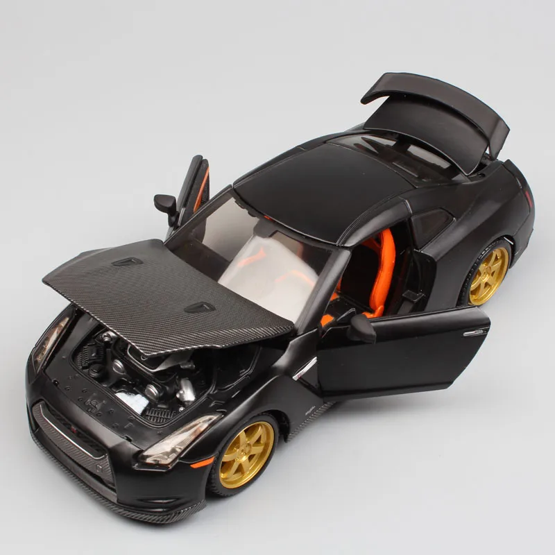 1:24 Масштаб Мини Дети Nissan GTR 2009 GT-R R35 углеродное волокно зарядное устройство Металл литье под давлением модель гоночный Спорт авто автомобили игрушки подарок для мальчиков