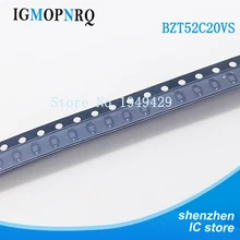 100 шт. туннельный диод с поверхностным монтажом 20V SOD-323 0805 0,25 Вт диод поверхностного монтажа BZT52C20VS MM3Z20V WM