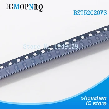 

100PCS SMD Zener diode 20V SOD-323 0805 0.25W SMD Diode BZT52C20VS MM3Z20V WM