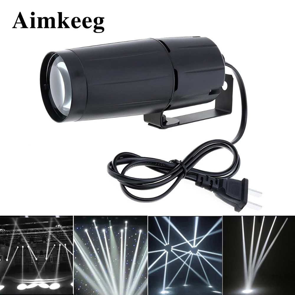 

Aimkeeg White LED Spotlight Beam Super Bright Lamp Mirror Balls Stage Effect Lighting DJ Stage Party Show Light