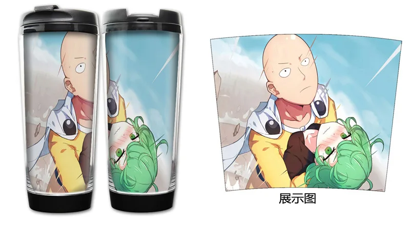 400 мл Аниме One Punch Man Saitama дизайнерская пластиковая бутылка для питья на открытом воздухе - Цвет: Style 18