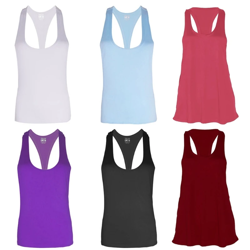 

New 2018 1Pc Women Fitness Tank Top Seamless Blouse Stretch Vest Workout Shirt