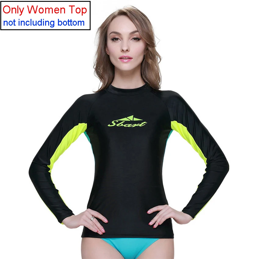 Summer Water Sport Surf Women Tops Long Sleeve T-shirt Swimwear Beach Diving Rash guard