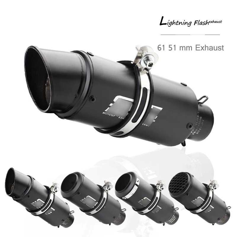 

Universal 60 mm Motorcycle Exhaust Muffler Pipe Round Tail Escape No DB Killer Stainless Steel Modified for Z1000 YZF-R3 Z900