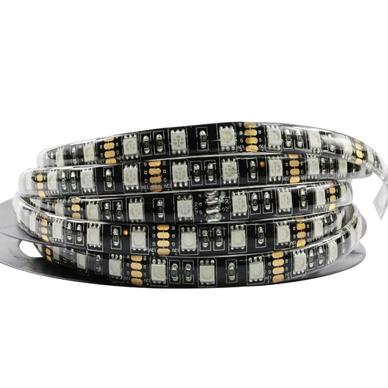 Black-PCB-5M-Led-Strip-Light-5050-RGB-300-Leds-Waterproof-IP65-DC12V-Flexible-LED-Car (1)