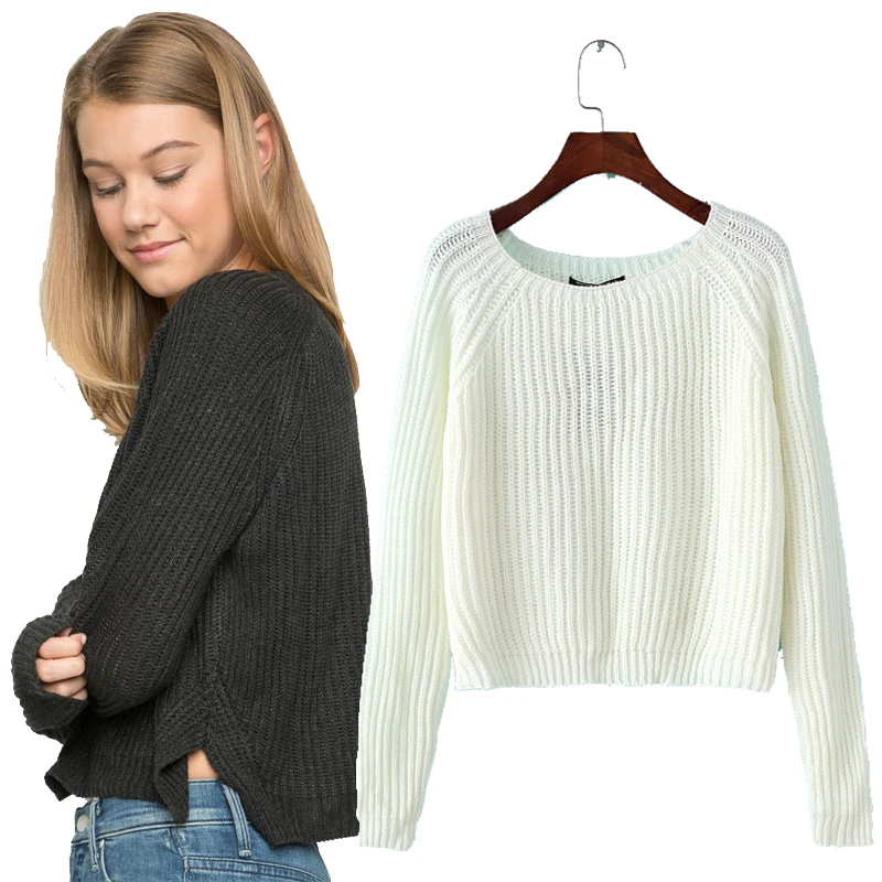 Nuevo Otoño Invierno 2018 cultivo suéter casual sexy