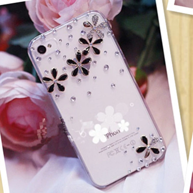 Новый Роскошный 3D 5 Уайлдфлауэр Bling Crystal Diamond flower Дело Обложка Для Lenovo A388T