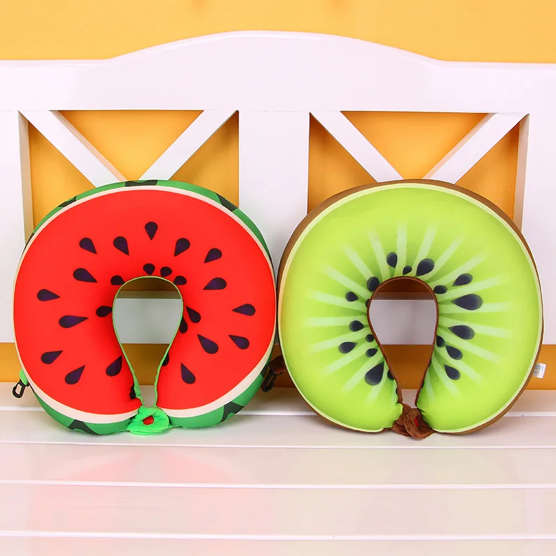 Современный 3D фруктовый u-образный наволочка Подушка для путешествий защита для дома шеи поддержка подголовник подушка новая дорожная